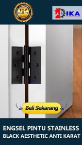 Engsel Pintu Rumah Hitam Doff 3 Inci Inci Inci Door Hinges Black Doff / Jendela TEBAL 3 4 5 inch l Stenlis Per Pasang / Jendela kayu kuat original / ENGSEL TEBAL STAINLES INCH BAGUS / ENGSEL PINTU JENDELA STENLIS