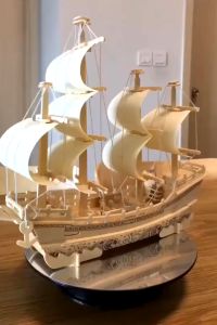 Đồ chơi lắp ráp gỗ 3D Mô hình Thuyền Thương Gia Merchant Ship