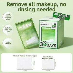 AMORTALS | Deep Clean 3-in-1 Face Eye Lip Makeup Remover Wipes
