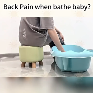 อ่างอาบน้ำเด็ก พร้อมขาตั้ง ที่อาบน้ำเด็กแบบยืน พับเก็บได้ อ่างอาบน้ำทารกเหมาะสำหรับทารกแรกเกิด เด็กผู้หญิง และเด็กเล็ก