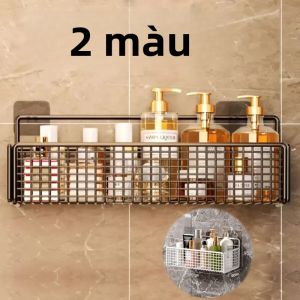 Lưới Phòng Tắm Kệ 2 Lớp Treo Nhà Tổ Chức Cho Dầu Gội Sữa Tắm Nhà Bếp Trang Điểm Treo Tường Bảo Quản Phụ Kiện