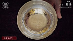 Forged singing bowl (set) "Full Moon" Premium Silver made in Nepal.