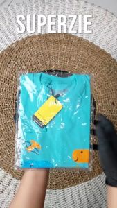 Kaos anak laki laki distro umur 1-8 tahun motif dinosaurus tyrex ROAR warna tosca muda bahan adem