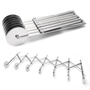 Stainless Steel Dough Divider 3/5/7 Wheel Cutter Flexible Roller Blade Dough Knife Noodle Pizza Pastry Peeler Baking Pan Tool
