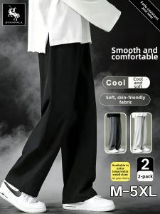 JIFANPAUL | Cool Silk Mens Straight Leg Casual Work Pants