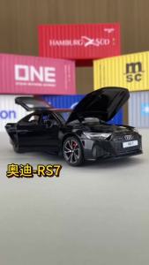 1:32 Licensed Audi RS7 Alloy Diecast Sportback Pull Back Sound Light Open Doors Luxury Car Collect Desktop Decoration Toy Gift