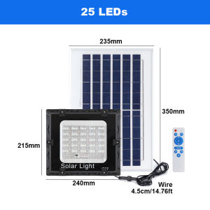 Parkson | Đèn LED Năng Lượng Mặt Trời Silicon Đa Tinh Thể Đèn Pha Sân Vườn Ngoài Trời IP65 Điều Khiển Độ Sáng Chống Nước Cho Đèn Chiếu Sáng Tường Cầu Thang