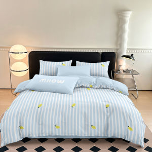 MiiOW | Pure Cotton Bedding Set 2025 New Style Cat Person Three-Piece Sheet Cover Duvet Cover Print Celebrity Endorsed Bedding