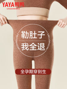 Warmth Duckling Womens Autumn Pants 2025 New Style High Waist Goat Cashmere Silk Double Layer High Elasticity Home Wear Underwear