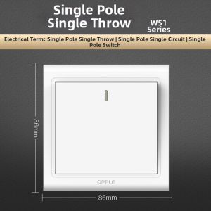 OPPLE | Single and Double Control Power Switch 86 Wall Plate