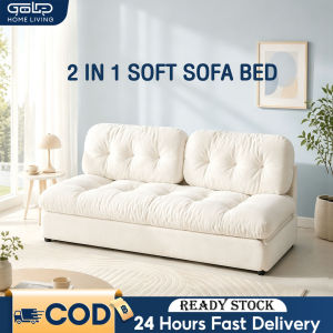 GOLD 3-IN-1 Foldable Sofa Bed Single/Queen/King Soft Sponge Folding Bed Living Room Bedroom超大折叠沙发床