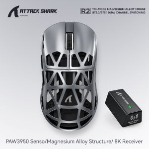 ATTACK SHARK | Attack Shark R2 Wireless Mouse Magnesium Alloy PAW3950 Lightweight Gaming Esports Bluetooth Tri-Mode 8k Gaming Office Mouse