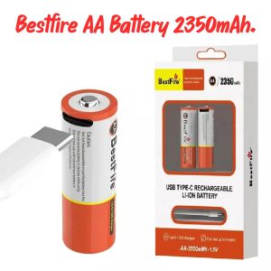 Bestfire Universal Rechargeable Li-ion Batteries 1.5V USB Type-C with Extended Battery Life 2350mAh/3500mAh/5000mAh for Electronics