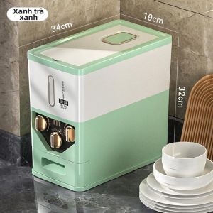MOMIAN | Bình chứa gạo tự động cấp gạo chống ẩm chống côn trùng dung tích lớn an toàn thực phẩm