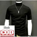 EXCLUSIVE FASHION PRIA Baju kaos turtleneck pria turtle NECK lengan Pendek Polos longsleeve distro Kaos Kerah Leher Tinggi Pria Korean style. 