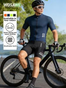 WOSAWE | Mens Spring Fall Moisture Wicking Long Sleeve Thin Cycling Jersey