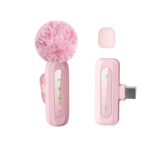 Type-C Port Wireless Lavalier Microphone Noise Cancelling Lapel Micfor iPhone15+Android PhoneVlog Live Streaming Interview