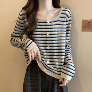 AIYITI | Plus Size Long Sleeve Striped Top T-shirt