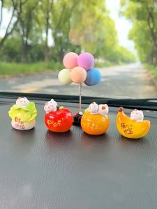 Mèo Thần Tài Trái Cây May Mắn Dễ Thương Trang Trí Bàn Làm Việc Tủ Sách Quà Tặng Tiểu Cảnh Taplo Ô Tô