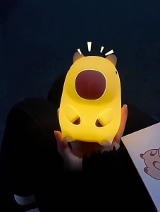 Cute Capybara Touch-Activated LED Night Light - USB Rechargeable Silicone Lamp for Bedroom Rechargeable Birtyday Gift