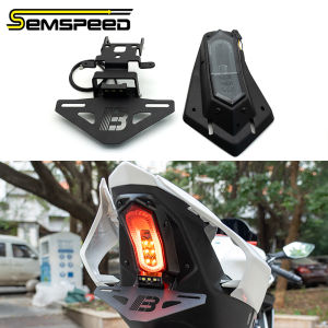 SEMSPEED Motorcycle Rear License Plate Fender Tail Tidy Bracket Signal Light Assembly Taillight Holder For CFMOTO 675SR 675NK 2024-2025