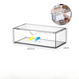 Bathroom Cosmetic Toiletry Storage Box Desktop Organizer Rack for Skin Care Products Makeup Lipstick Rectangular Double Layer