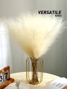 12PCS/1pack Artificial Pampas Grass Fake Reed Plants Bouquet Wedding DIY Vase Decoration Tail Grass dried
