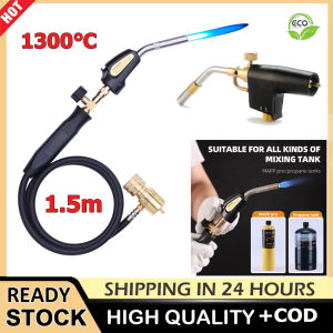 ⭐️【Fast delivery】⭐️MAPP Gas Torch Potuem Propane Gas Torch Welding Propane Torch With 1.5m Hose Self Ignition Trigger Blow Torch Plumbing With Adjustable Flame Control Knob For Heating Welding Soldering