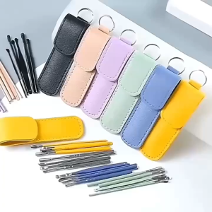 6Pcs/set Portable Ear Cleaner Set Earpick Ear Wax Remover Ear Curette Spiral Ear Spoon Clean Earpick