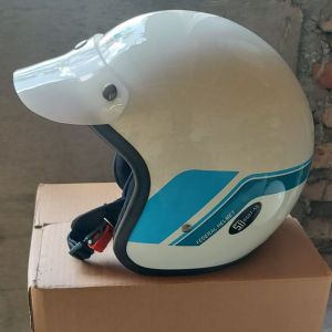 Helm Honda GL Series White Blue plus Pet