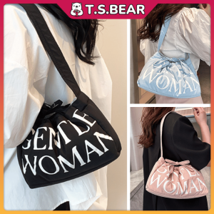 Women Dumpling Bag Casual Shoulder Bag Puffy Sling Bag Drawstring Crossbody Hobo Bag Puffer Handle Bag Beg Wanita L38