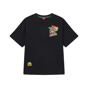 Wiggle Wiggle | Lettered Contrast Classic Round-Neck Short-Sleeved T-Shirt