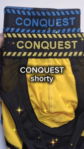 Conquest (2 Pcs) Mens Quick Dry Dri-Fit Mix Mesh Shorty Underwear for Breathable Active Performance – CQ7236