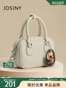 Fashionable Versatile Womens Bowling Bag Crossbody Shoulder Bag Boston Bag Casual Simple Style Medium Hardness Synthetic Leather