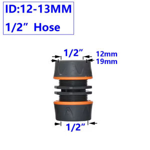 1/23/4 Three Types Garden Hose Quick Connector Leakproof Plastic Hose Joiner with Orange Seal Ring for Watering Easy to Instal