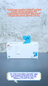 3M Micropore Surgical Tape 1535-0 with Tape Dispenser 1.25cm x 9.1m