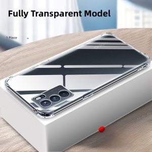 Henyou | Oppo Reno11 Pro Transparent Protective Case Men Women Thickened Anti-Fall Shockproof Silicone Cover Full Corner Airbag Design