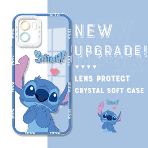 Hontinga Casing Case For OPPO A5S A5 2020 A52 A54 2021 A53 2020 oppoa53 oppoa54 oppoa5 Case Transparent Clear Case Cartoon Stitch Soft Silicone Full Cover Camera Protection Shockproof Rubber Cases Back Cover Phone Casing Softcase For Girls