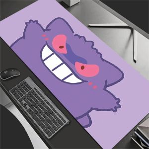 Bandai | Mouse Pad P-Pokemons G-Gengar Anime Gaming Accessories Mousepad Gamer PC Completo Computer Keyboard Desk Mat Varmilo