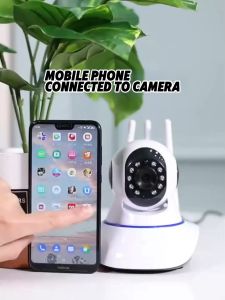 【Signal enhanced version】COD🔥CCTV Camera 5 antenna 1080P HD IP Camera Wifi Connect to Phone Two-Way Audio Wireless Home Security IP Camera 360°Auto Tracking camera Easy to install with Light and Alarm surveillance audio and speaker