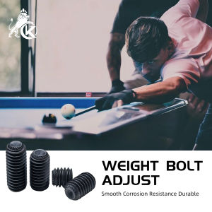 KONLLEN 4 Pieces of Pool Cue Weight Bolts (0.2/0.4/0.5/0.7oz 12/18/24/30mm) Weight Bolt Set for Pool Cue Stick Pool Stick Weights Pool Cue Accessories