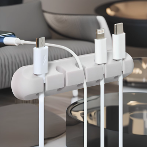 Mobile Phone Charging Data Cable Organizer Fixed Storage Bedside Holder Desktop Clutter-Free Silicone Cord Tidy up Tool