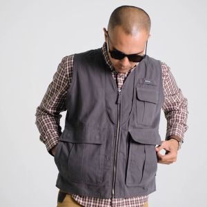 M.Gee Jaket Rompi Vest Pria Mgee West C001 Dark Grey