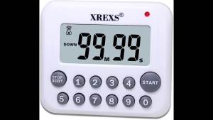 XREXS Digital Kitchen Timer Magnetic Countdown Up Cooking Timer Clock with Magnet Back and Clip Loud Alarm Large Display Minutes and Seconds Directly Input-White (2 Battery Included) (DC-12)