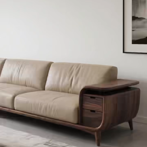 Northeast Black Walnut Solid Wood Sofa Coffee Table Set Household Living Room Villa HomeStay Song Literary Ameicity Furniture