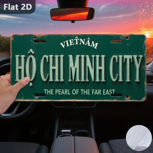 2D Flat Printing 1pc Vintage Metal Sign Decorative Plaque & Statues (30x15cm) Ho Chi Minh Sign Vietnam Retro Metal Decor