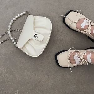 Tas Selempang Kulit Wanita Tas Cewek Bahu Pearl Mini Slingbag YJ235 - White