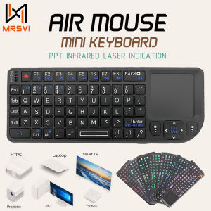 MRSVI A8 Mini Wireless Keyboard 2.4G 7 Color Backlit Touchpad Air Mouse With Infrared Indicator for Android TV Box PCOffice