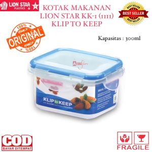 ( BISA COD ) PROMO Lion Star KK-1 (1111) Klip To Keep 300ml / Tempat Penyimpan Makanan / Toples Lock Klip To Keep / Food Storage / Wadah Makanan / Tempat Cemilan / Toples Plastik Polos / BPA FREE