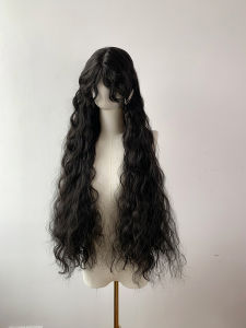 Bộ Tóc Giả Lông Chim Đen Dài Xoăn Siêu Dài Giả Moustache Phong Cách Ngọt Ngào Thay Đổi Kiểu Tóc Cho Phụ Nữ